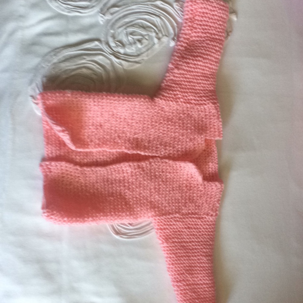 Knitted Pink Baby Cardigan (Handmade)